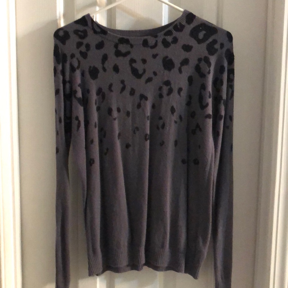 Ombré cheetah print sweater